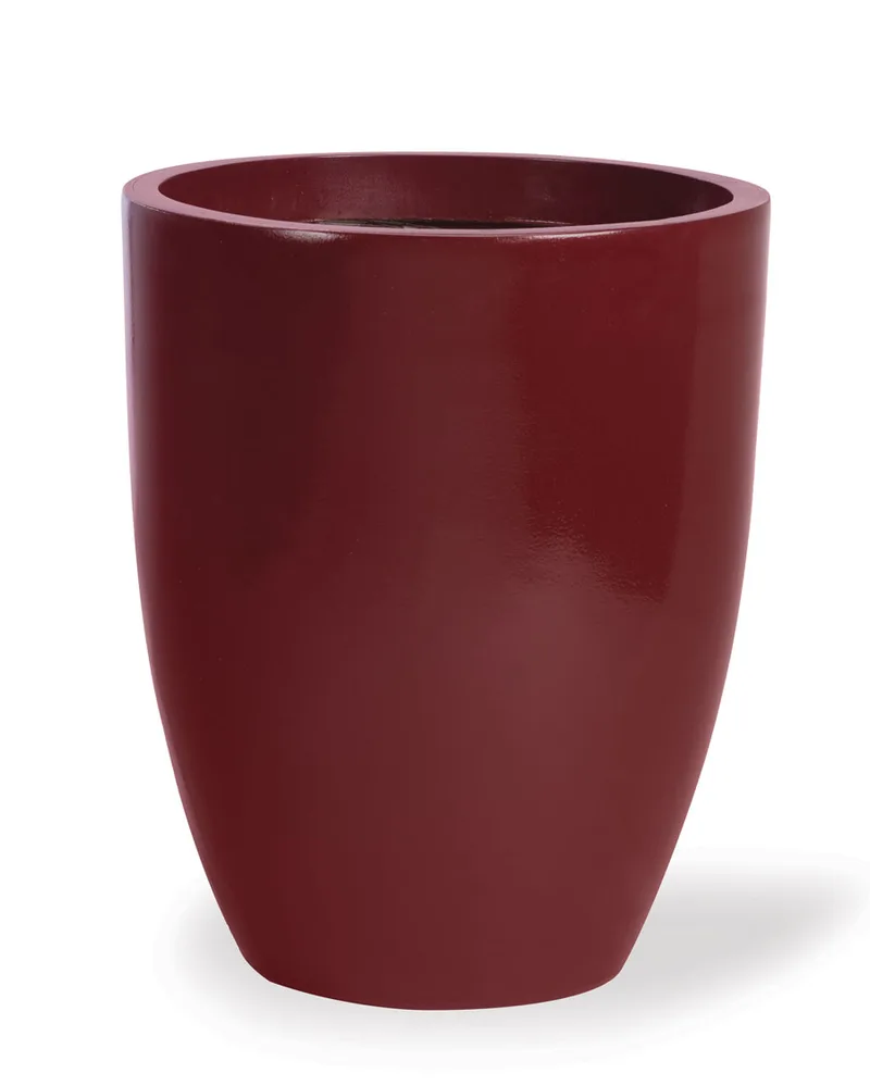 Garden Glaze planter in oxblood