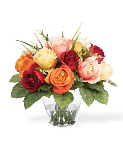 Rose Bouquet Silk Flower Accent