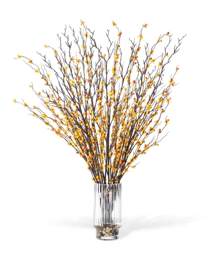 Bittersweet & Birch silk flower arrangement &mdash; product dimensions