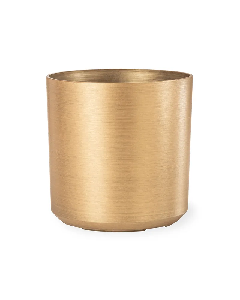 Spun Metallic planter in gold