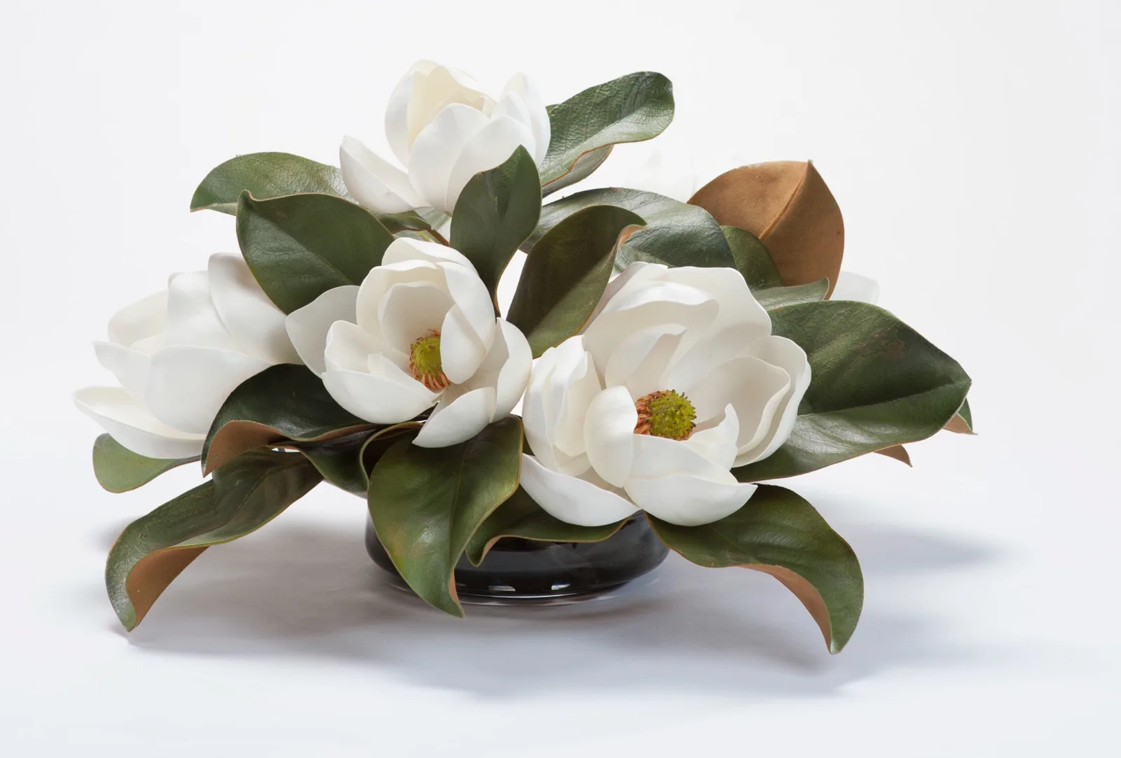 Magnolia silk flower centerpiece, product dimensions