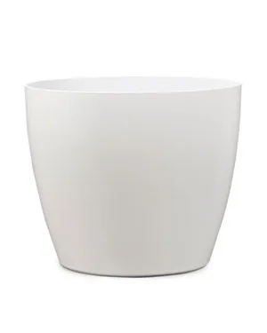 Fiberglass Uptown planter in satin white