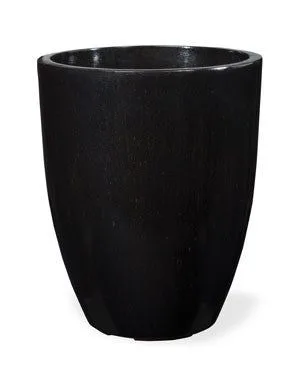 Garden Glaze decorative container in black