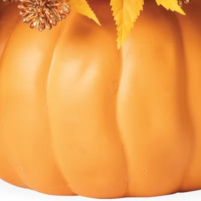 Hand-glazed ceramic pumpkin vessel