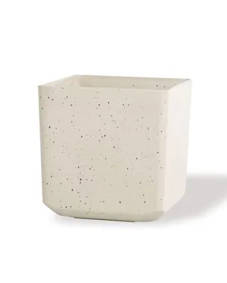 Cubico decorative container in sand white