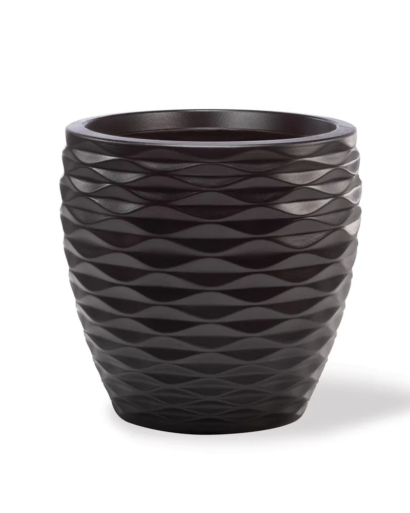 Valencia planter in satin black