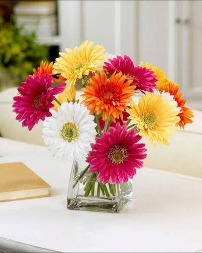 Gerbera Daisy Silk Flower Centerpiece