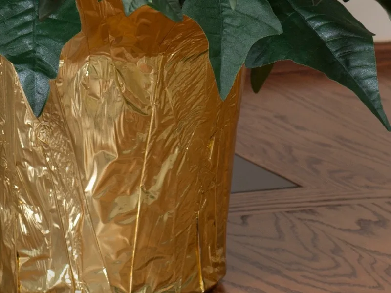 Close-up of the signature gold foil cover